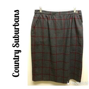 Vintage Country Suburbans Wool-Blend Skirt-Sz. 18